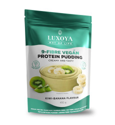 9-FIBRE VEGAN PROTEIN PUDDING - VEGÁN FEHÉRJÉT TARTALMAZÓ ROSTPUDING 9 FÉLE NÖVÉNYI ROSTTAL 45 g,450g - Kivi-banán ízű
