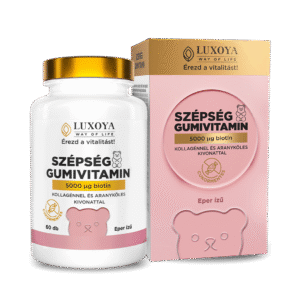 LUXOYA VITAMÍN BEAUTY GUM – S BIOTÍNOM, KOLAGÉNOM A EXTRAKTOM Z GOLDSTONE – Jahodová príchuť – 60 ks