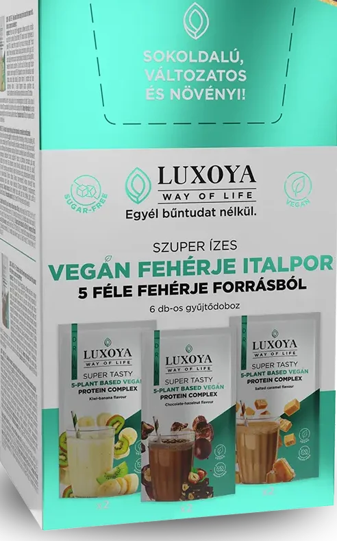LUXOYA VEGÁN FEHÉRJEITAL 6x30 g (2x3 íz)