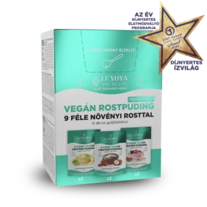 9 FÉLE NÖVÉNYI ROSTOS VEGÁN PROTEIN PUDDING - Doboz 6x45 g (2x3 íz)