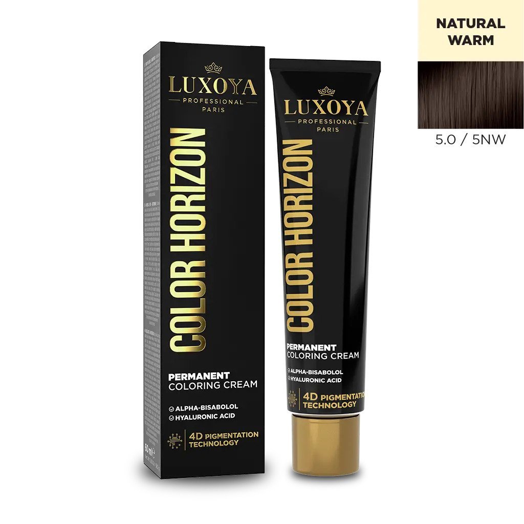 LUXOYA SZÍN HORIZON - Ammóniamentes hajfesték 60ml 5.0/5NW