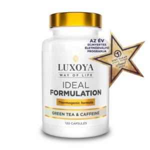 LUXOYA ÉLELMISZER-KIEGÉSZÍTŐ TERMÉSZETES STIMULÁNSSAL, NÖVÉNYI KIVONATOKKAL, KAPSZAICINNAL, KOFFEINNAL, ÁSVÁNYI ANYAGOKKAL ÉS VITAMINOKKAL 120DB