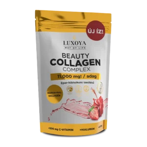 Luxoya Szépség Kollagén Komplex 11 000 mg Ízesített Kollagén Italpor - Eper-hibiszkusz íz - 300 g