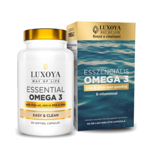 LUXOYA ESSZENCIALIS OMEGA-3 ÉTREND-KIEGÉSZÍTŐ HALOLAJJAL 60 DB