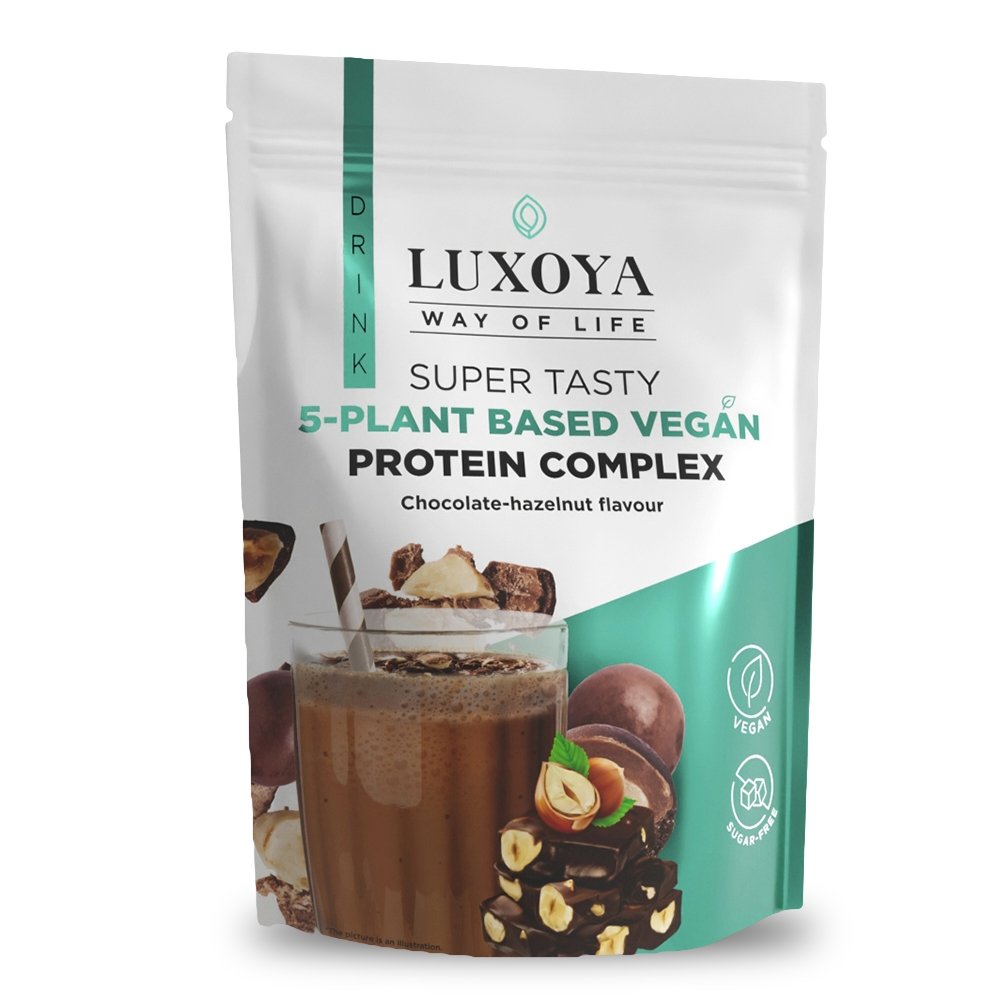 SUPER TASTY 5-PLANT BASED VEGAN PROTEIN COMPLEX-ČOKOLÁDOVO ORIEŠKOVÁ  30GR,450GR