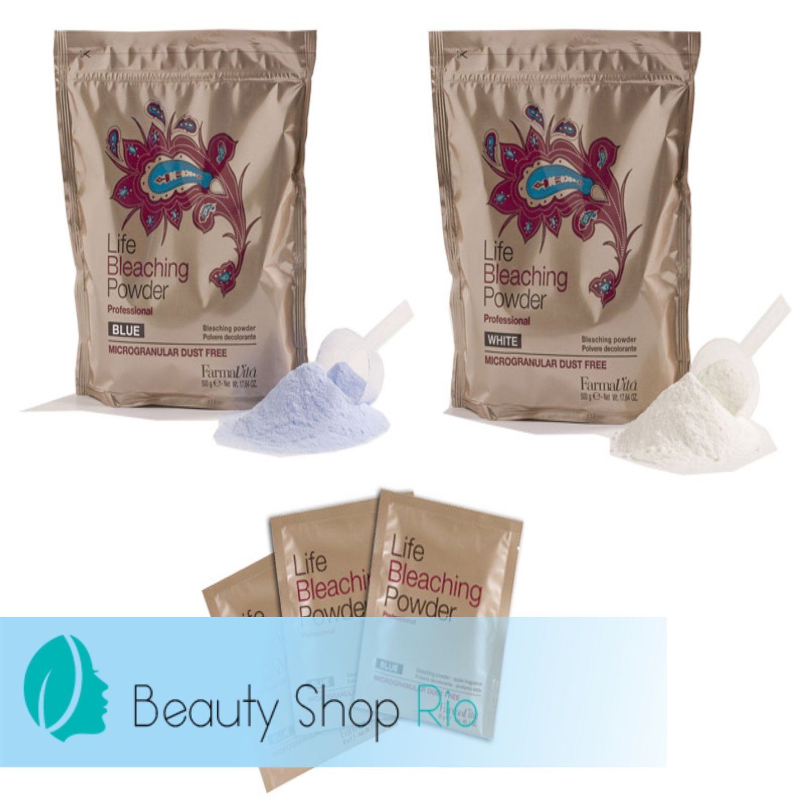 FarmaVita Life Color Plus Blue melírovací prášok 500gr NA PROFESIONÁLNE POUZITIE